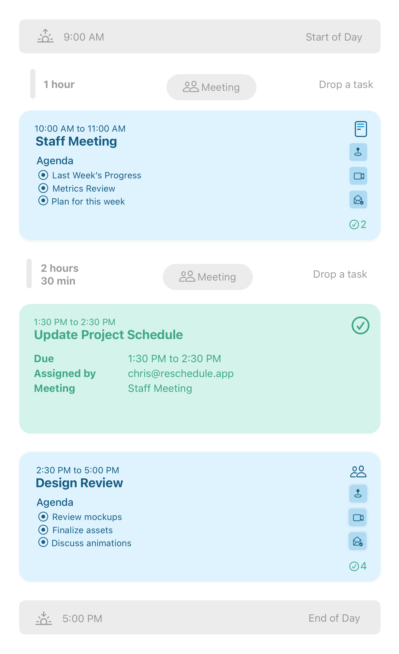 Daily Agenda View