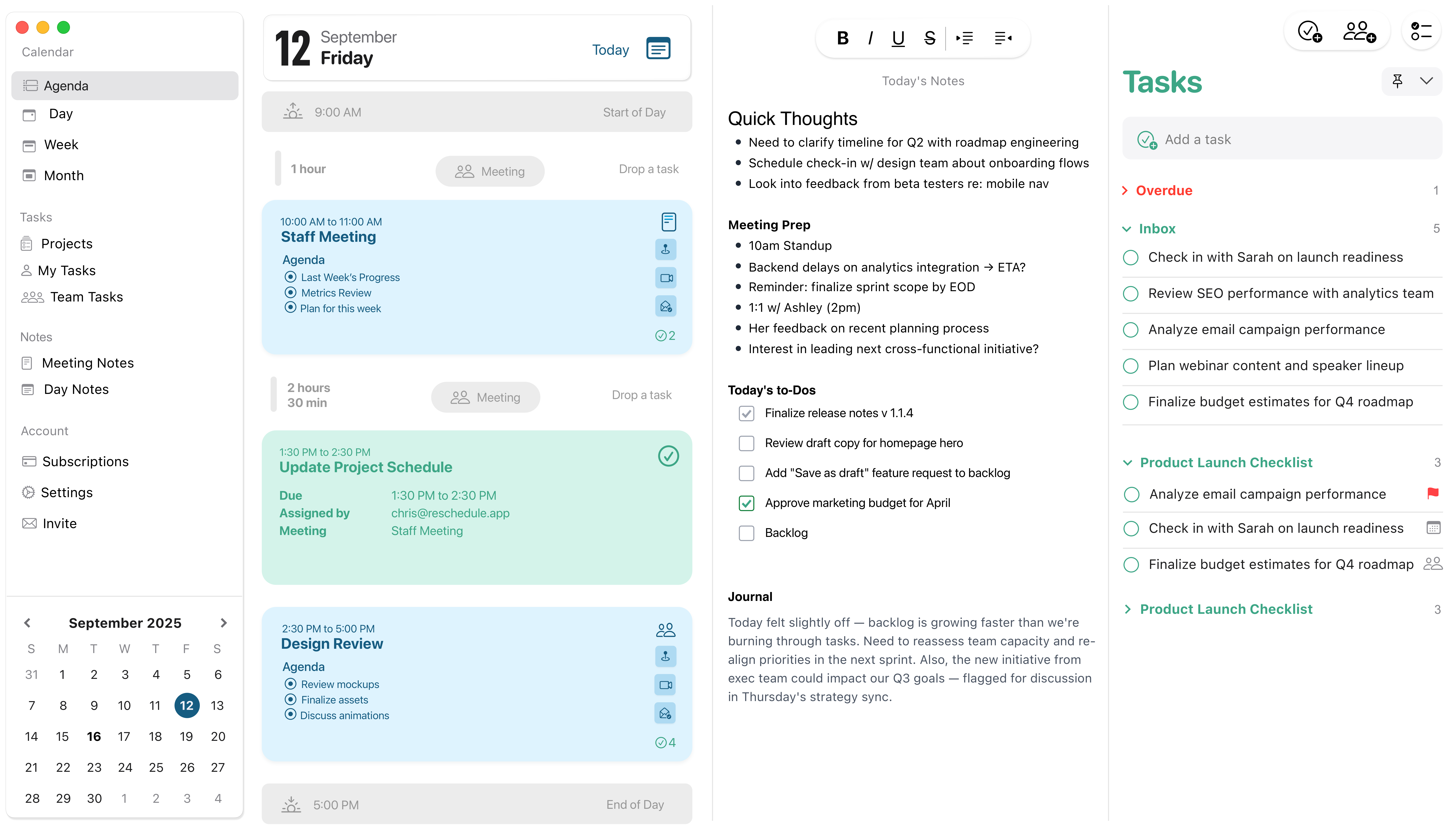 Re:Schedule Dashboard