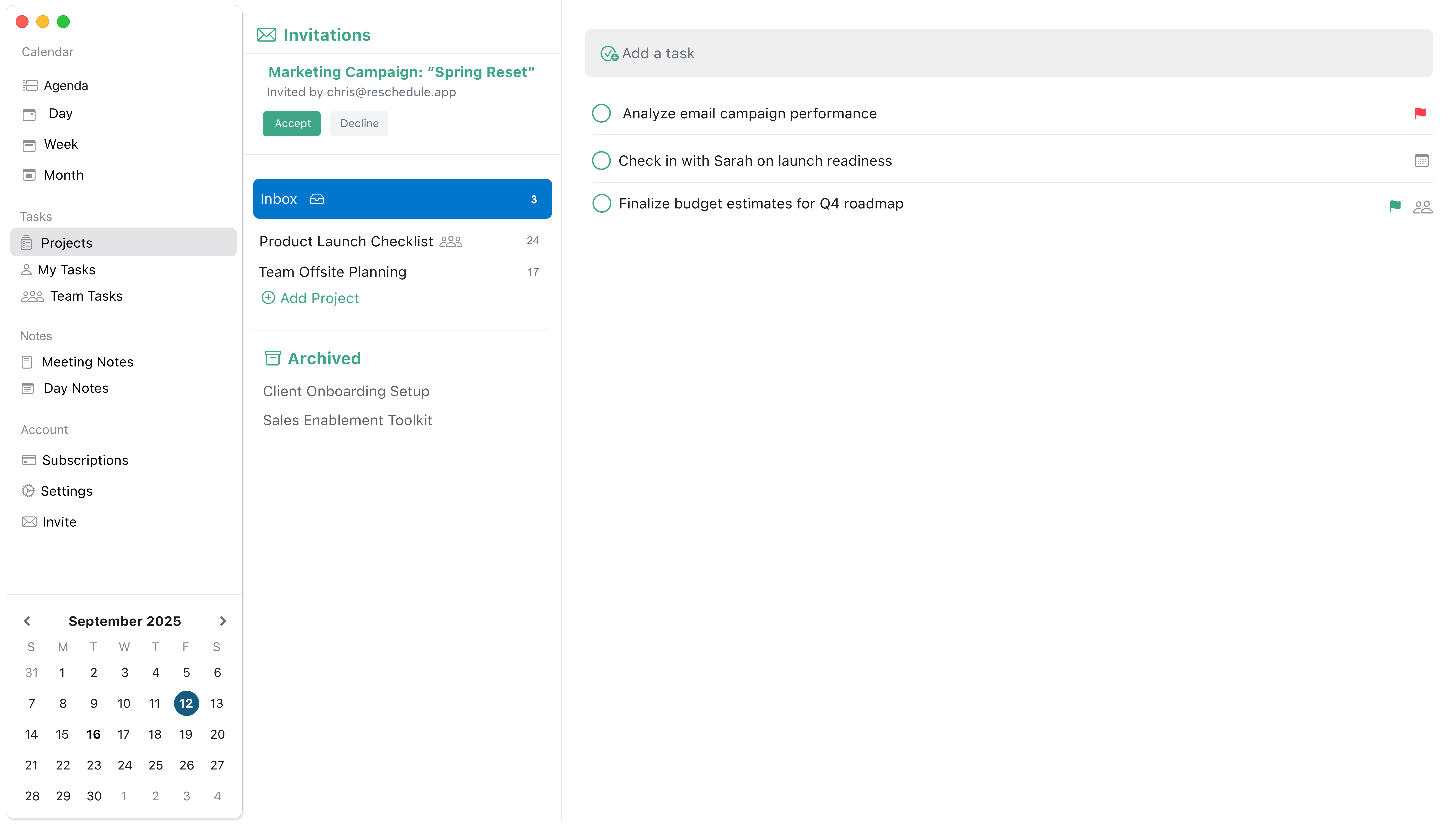 Task Management View